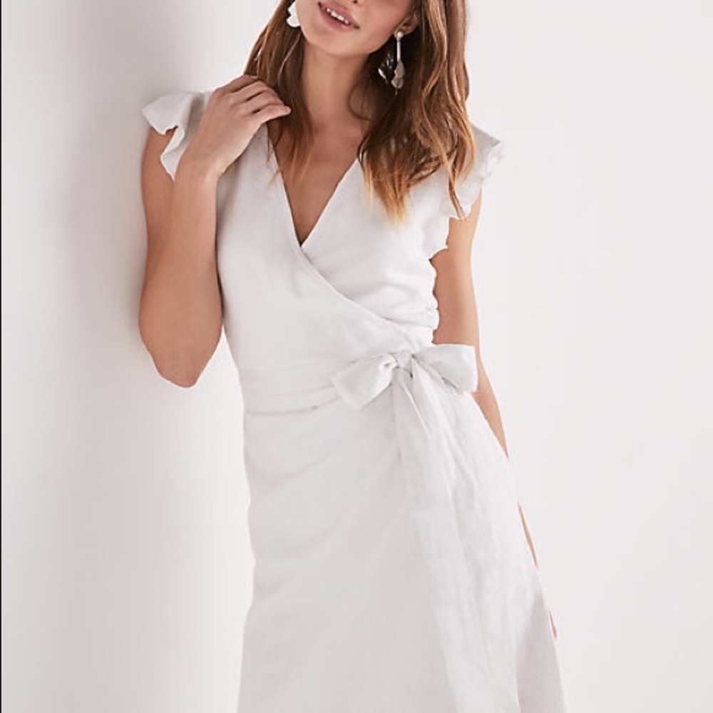 White ruffle dress
